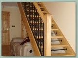 Wrought iron and Wood Stairs